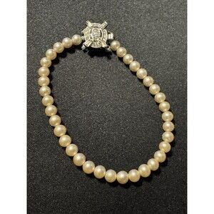 Marrella Vintage Bracelet Faux Pearls 6in